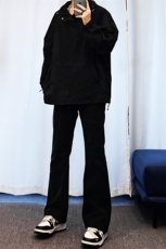 高点击！！！纯黑色微喇叭牛仔裤修身弹力KZ06-P55，男装牛仔裤，星座310A-4