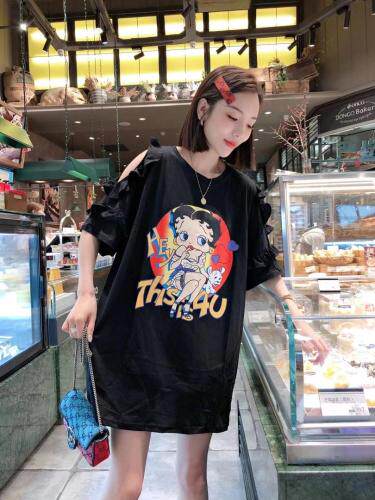 漏肩美女T裙，其它，一杭