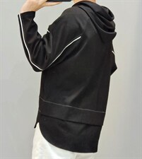 【现货]】秋季新款韩版休闲风针织连帽卫衣，女装卫衣/绒衫，那简