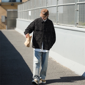 JK6088/P55春装City boy新款小香风夹克男宽松学生大码外套上衣男图片