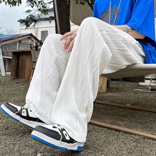 夏季裤子男新款宽松冰丝运动休闲裤韩版潮流潮牌直筒裤MK232-p35，男装休闲裤，星座1008