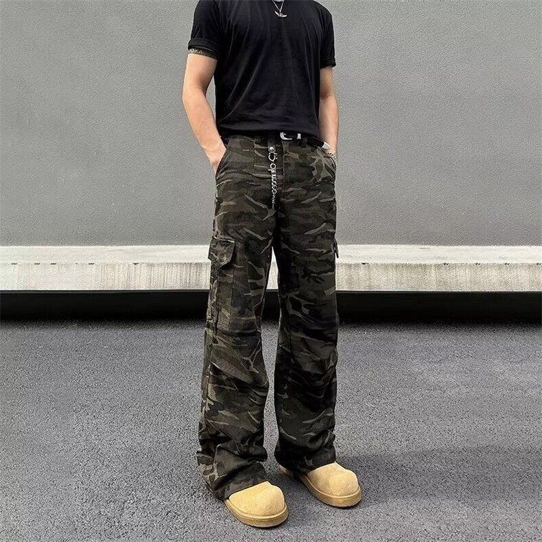 水洗工装迷彩休闲裤,男装休闲裤,星座410-7