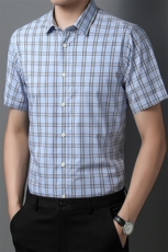 夏季2023新款短袖衬衫百搭男士商务修身休闲上衣衬衣潮流，男装衬衫，电商B212（原钱塘6029）
