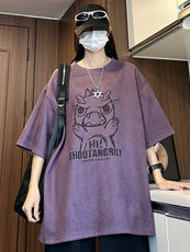X416B-1-DY3022特P25限39高转化2025新款男重磅潮流美式潮牌，男装T恤，星座416B-1
