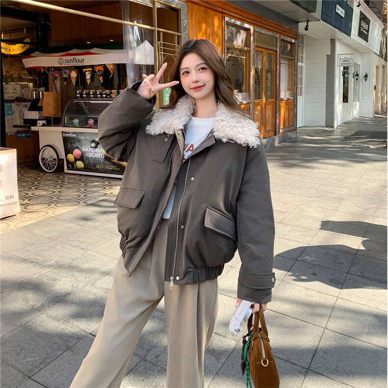 2025冬装新款简约时尚羽绒服205-H056-330-K458，女装羽绒服，浙宝205