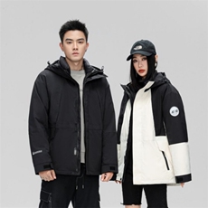 标90%潮流冲锋衣连帽羽绒服男冬季户外休闲内胆可拆三合一P300，男装夹克，星座1210B