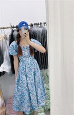 夏季印花连衣裙，女装连衣裙，得到THETHAT