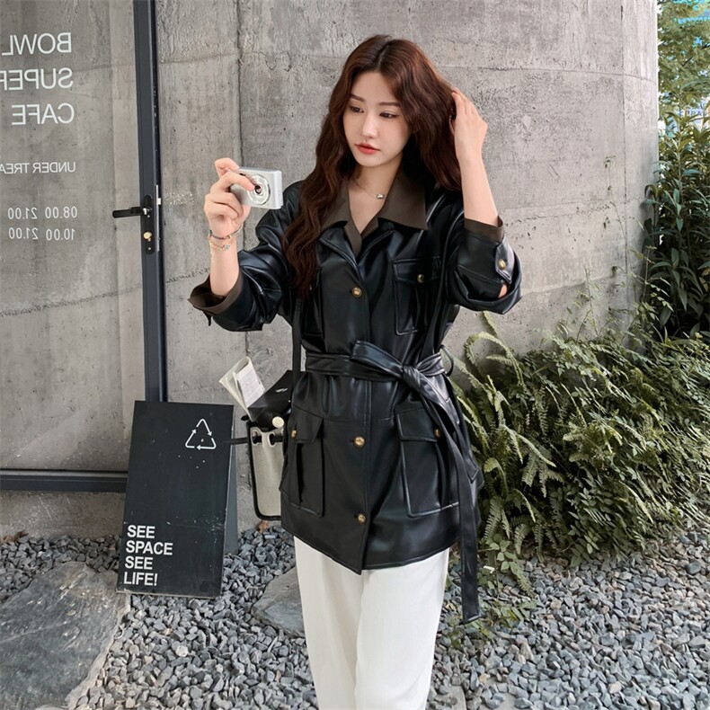2026春季现货2C068-3568P175K280（假两件皮衣外套）,女装皮衣,2C068