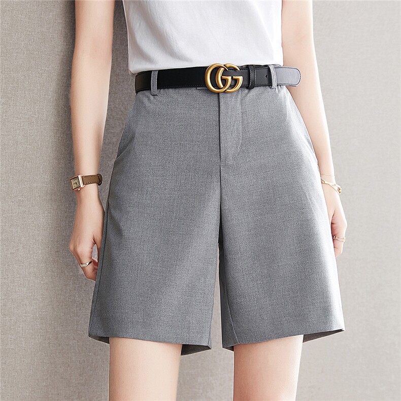 纯色提臀显瘦高腰休闲西装短裤，女装短裤/热裤，美吧服饰