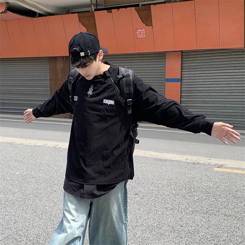 WY100-P50美式灯芯绒全刺绣开叉拉链潮牌卫衣,男装卫衣,星座1501-1