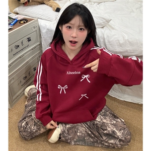 秋季新款港风高街简约美式印花秋冬季杠连帽D328-ZY013-P65图片