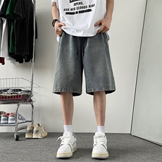 24年小众设计感星空纹牛仔短裤男女夏季潮流休闲五分半截裤D2255，男装牛仔裤，星座601-2