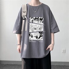 YT26176-P30亚短袖t恤男大码五分袖男宽松七分袖港风模特，男装T恤，电商A040