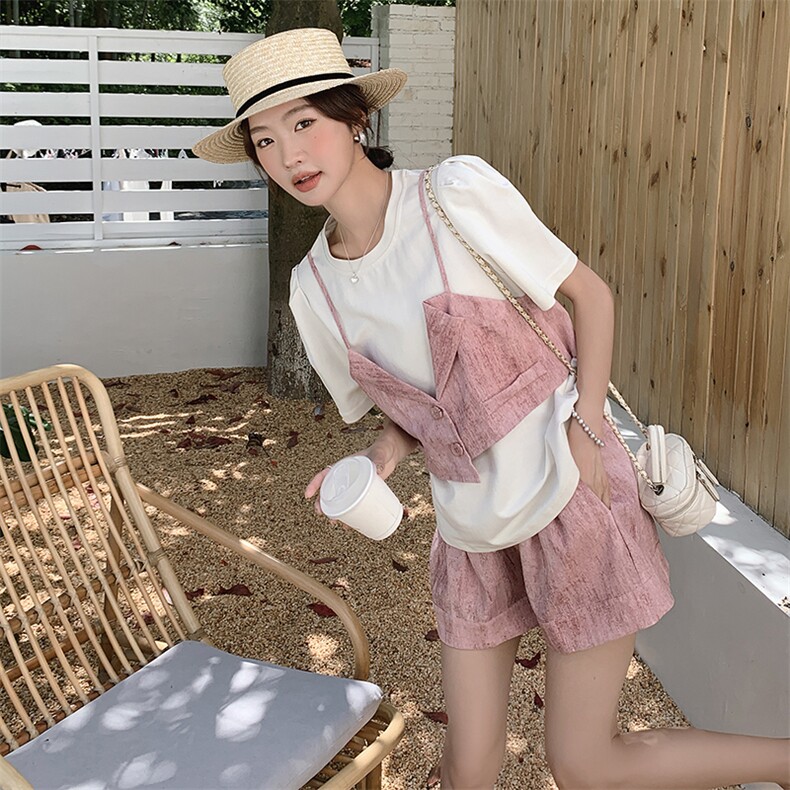 时尚显瘦短裤套装女夏季新款,女装套装/套裙,C位