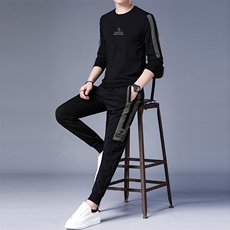 卫衣套装男士2023春季拼色百搭潮流长裤卫衣运动服外套男装两件套，男装休闲套装，电商B212（原钱塘6029）
