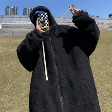 高街ins潮流韩系羊羔毛衣冬季加绒加厚双层外套男士W6278-P60，男装棉衣，星座512-3