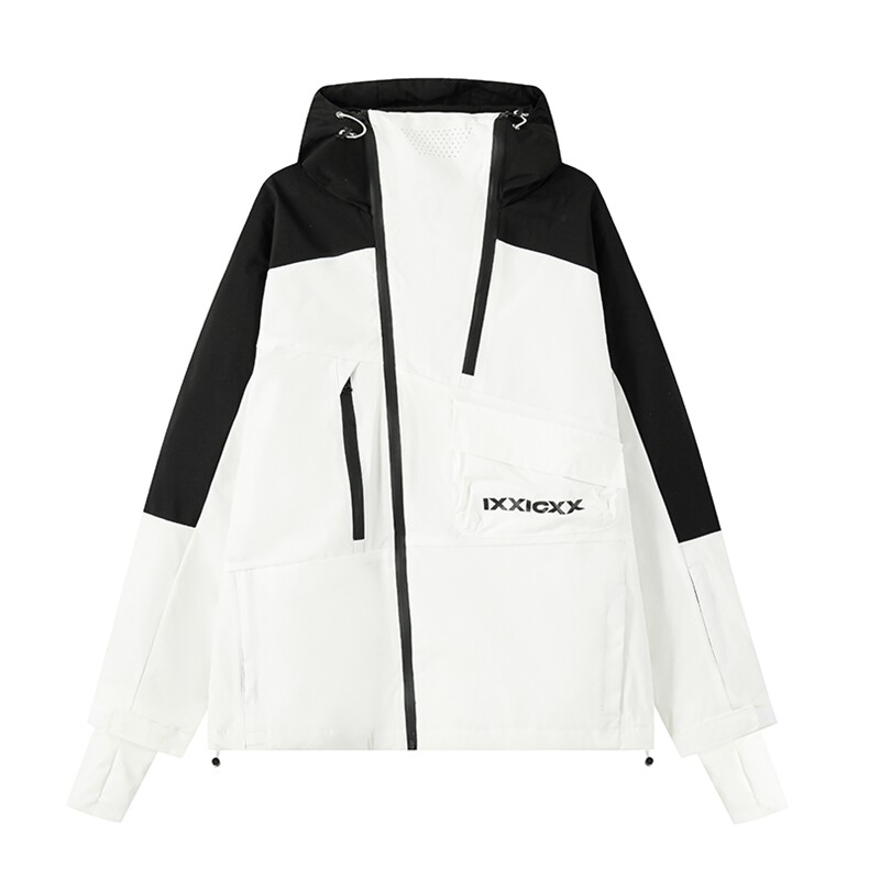 冬季防水防风加棉加厚潮滑雪衣男女连帽抽绳滑雪服外套HF57-P175,男装棉衣,电商A001-1