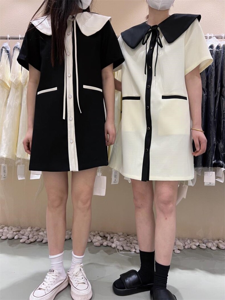 小香风娃娃领连衣裙，女装连衣裙，cosette(4F)