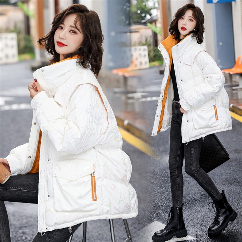 羽绒服新款2022年冬季女装时尚大气修身中长款90白鸭绒韩版羽绒服，女装羽绒服，卡杰菲