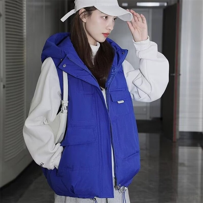 新款潮流马夹女2025秋冬韩版坎肩显瘦外套连帽马夹棉服背心,男装背心/马甲,星座1210-1