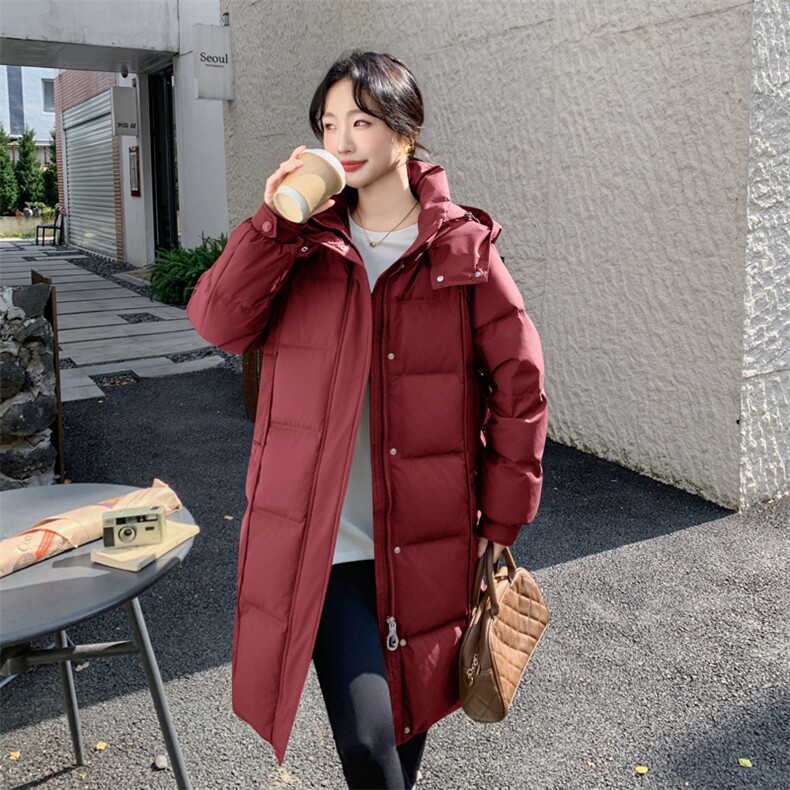 鹅绒羽绒服中长款外套，2C011-895-P315-K415,女装羽绒服,2C011