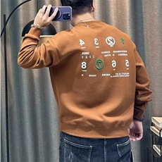 卫衣男秋冬季衣服2025春秋款上衣套头加绒加厚长袖T恤打底衫男装，男装T恤，星座506A