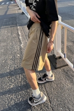 大量现货2025新款休闲宽松运动裤男夏季拼接条纹速干裤DK708-P40，女装休闲裤，电商A178