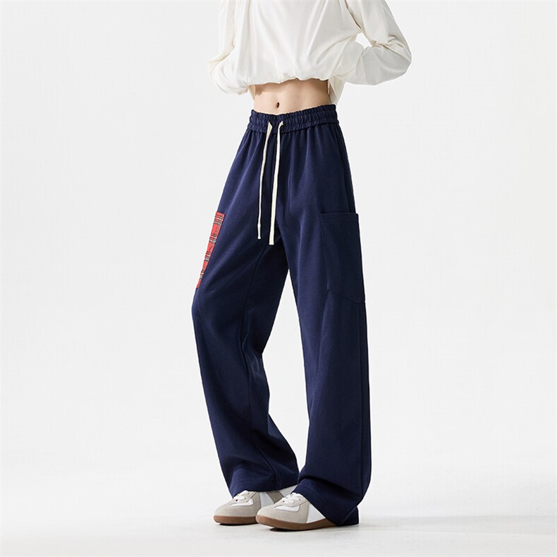 抖音品质秋季新款美式潮流格子口袋宽松卫裤B315-K155-特p40控78,男装休闲裤,电商B315