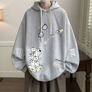 连帽卫衣男大码运动服帽衫外套WY2115-P35 加绒款-P40图片