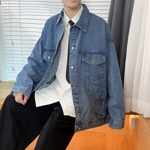 男秋季外套潮牌街头牛仔夹克R001P60图片