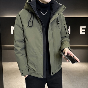 店主风2025年连帽重工机能加厚保暖潮流羽绒服男YR6033-P215