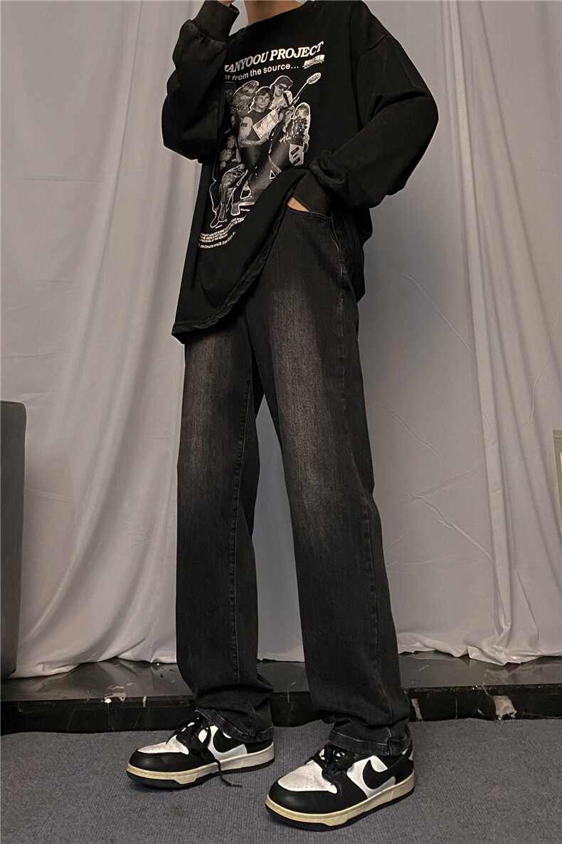 ins潮流男生水洗牛仔裤高街修身小脚裤B315-K23252-P50控68,男装牛仔裤,电商B315