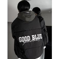 1506/MY106/P78宽松面包服加厚连帽假两件棉衣外套情侣棉服男4，男装棉衣，星座1506