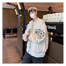 F537P60秋冬男装夹克外套时尚潮流港风男上衣，男装夹克，星座512-6