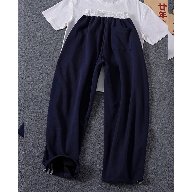 高质量现货特P45】男女宽松休闲裤三条杠卫裤XZ-610A-W03,男装休闲裤,星座610A
