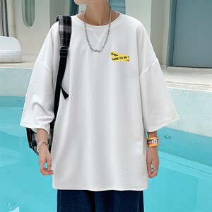 Q11127-P30 春夏季七分袖t恤男大码五分袖男短袖中袖图片
