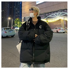 棉衣男冬季外套潮流灯芯绒拼接棉服女情侣加厚棉袄面包服M410，男装夹克，星座1116A-1（原606A）