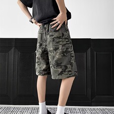 迷彩工装短裤男潮牌情侣高街伐木裤夏季痞帅休闲裤AA6065-P42，男装牛仔裤，星座208-5