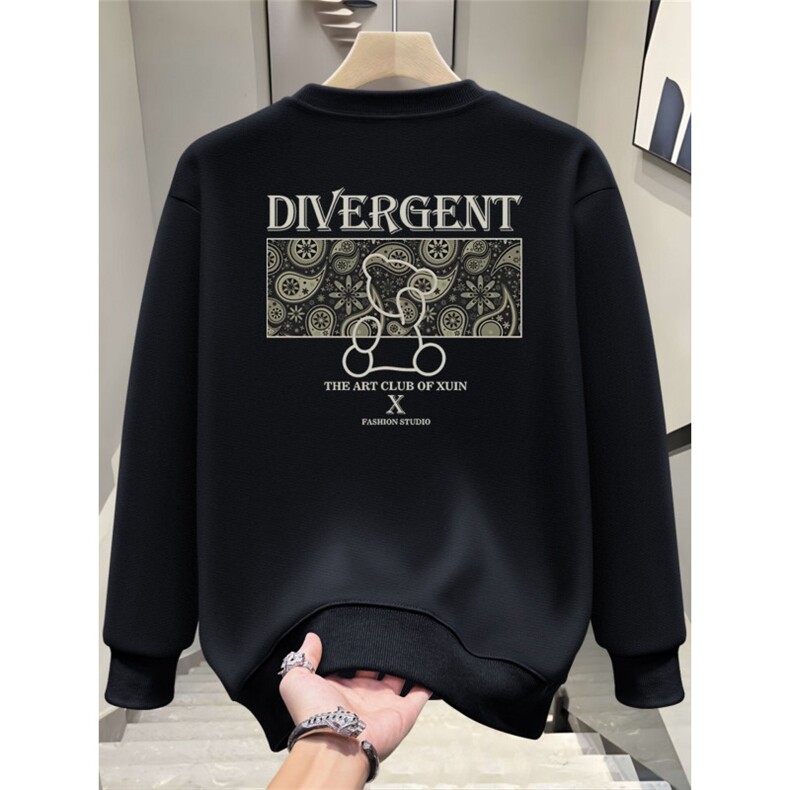 1506-/WJRW1401加绒/P41冬季新款加绒卫衣男潮牌宽松圆领长袖,男装卫衣,星座1506-1