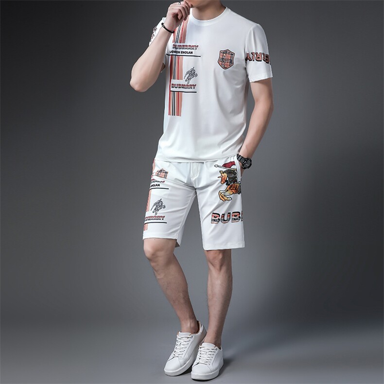 JG22-15男士2023年春夏季新款运动套装短袖短裤T恤卫裤二件套P125,男装休闲套装,电商B360