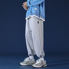 2021秋季新港风蒙马特日系大码男卫裤抽绳九分休闲裤K2056-P35，男装休闲裤，电商A001