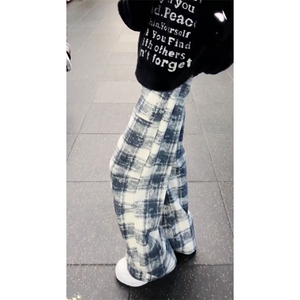 美式ins高街hiphop复古休闲格子裤货号K251300特P45图片
