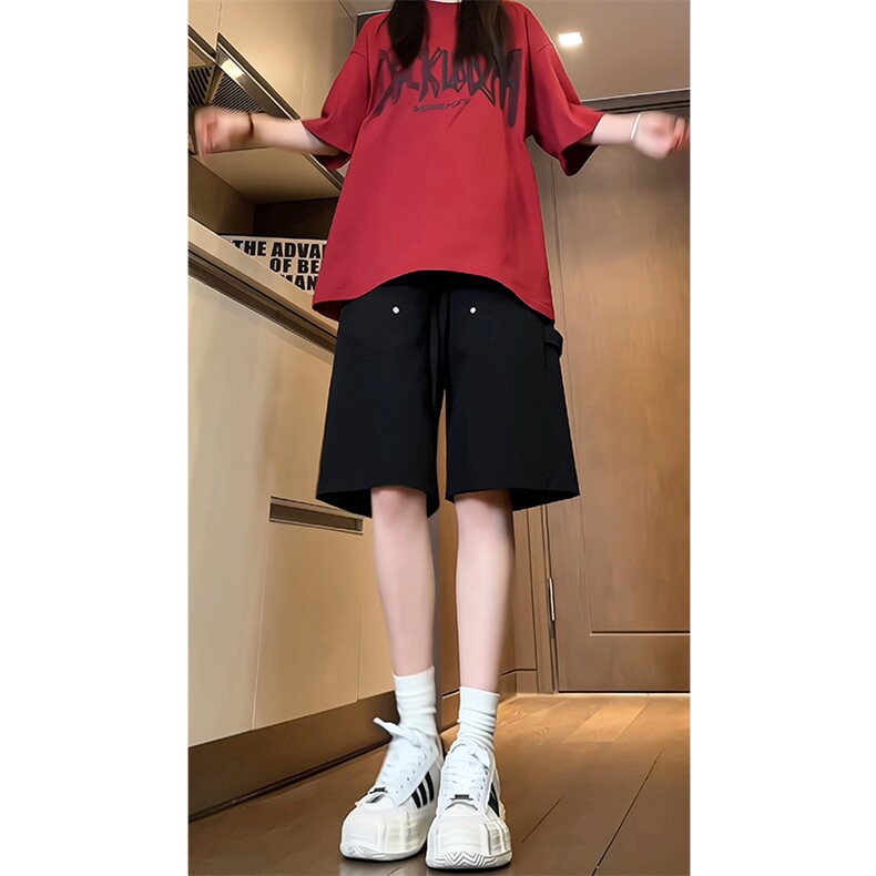 特批P25无差价夏季冰丝垂感中裤设计感潮牌直筒五分短裤男DK2123,男装牛仔裤,电商A001-1