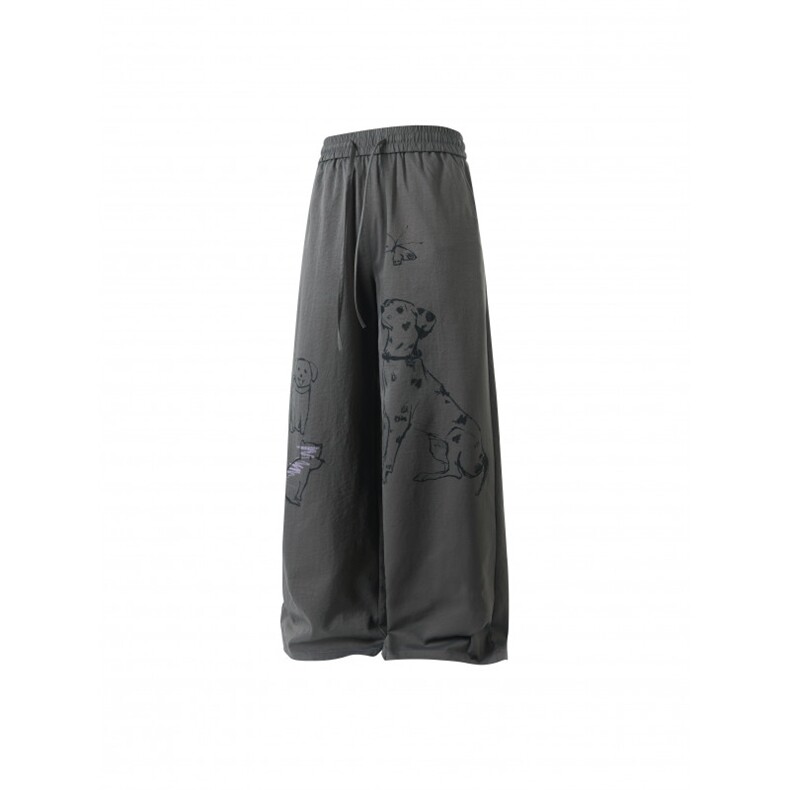 抖音品质夏季新款可爱小狗印花宽松休闲裤B315-K25528-特p30控58,男装休闲裤,电商B315