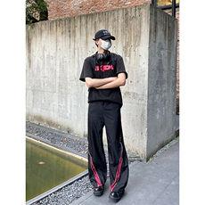 B221美式ins高街小众拼接宽松休闲登山裤冲锋裤LK23110-P65控88，男装休闲裤，电商B221