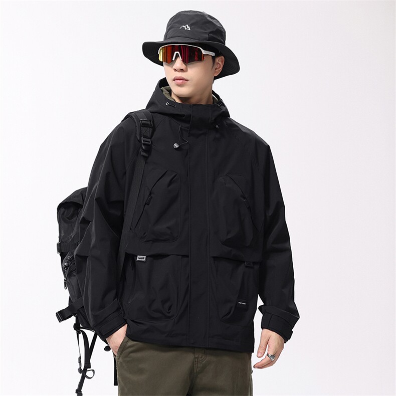 2025春秋季新款登山服男士夹克宽松潮流速干连帽外套F0913-P100,男装夹克,电商D215