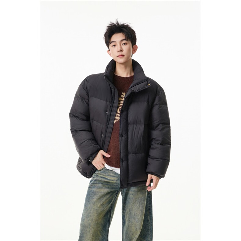 90%绒新标有报告立领撞色韩版宽松羽绒服外套Y988/P350现货,男装羽绒服,星座202