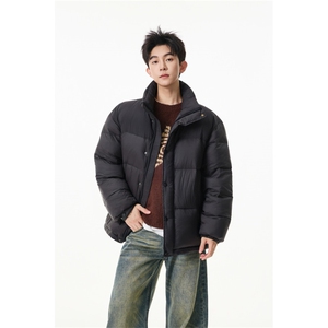 90%绒新标有报告立领撞色韩版宽松羽绒服外套Y988/P350现货图片