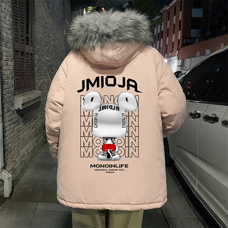 MM48214-P130冬季大毛领棉衣男士大码加厚棉袄男棉服,男装棉衣,电商A040