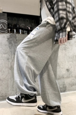 华夫格束脚裤2025春夏新款休闲裤宽松长裤运动裤卫裤男K1035-P45，男装休闲裤，星座207